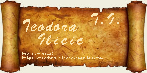 Teodora Iličić vizit kartica